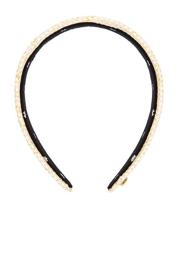 view 2 of 2 Brigitte Raffia Headband in Chalk