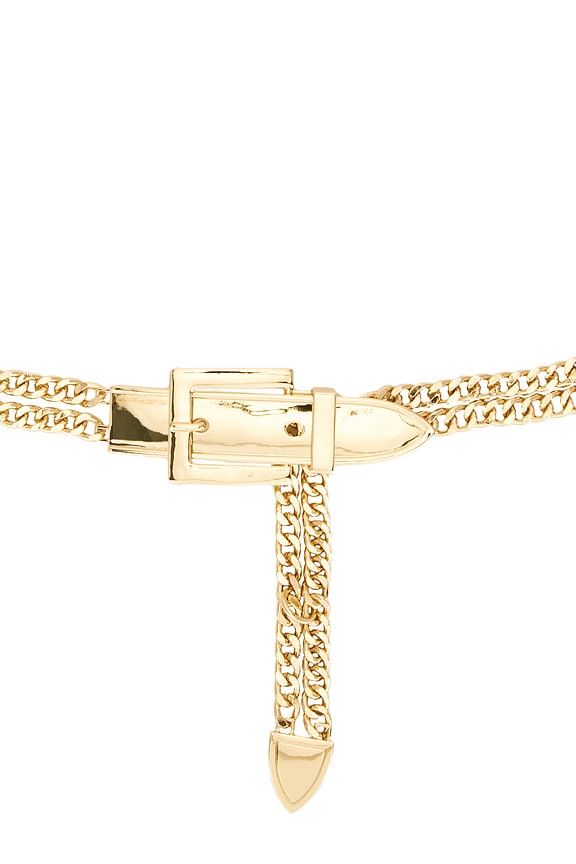 view 2 of 2 Buckle Chain Belt in Gold