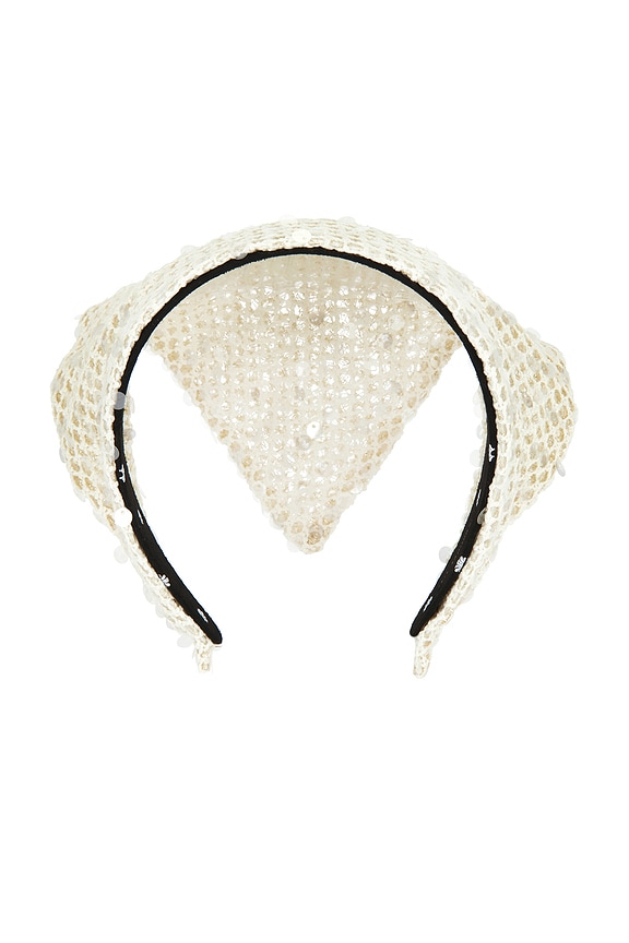 view 2 of 2 Headband in White Sequin
