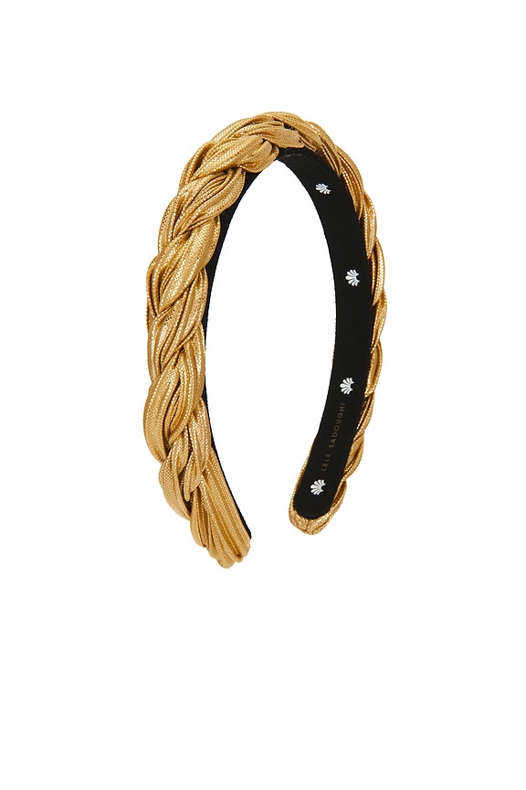 view 2 of 2 Juliet Pleated Headband in Gold