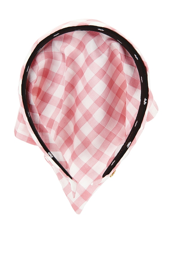 view 1 of 2 Jackie Vintage Check Handkerchief Headband in Bubblegum