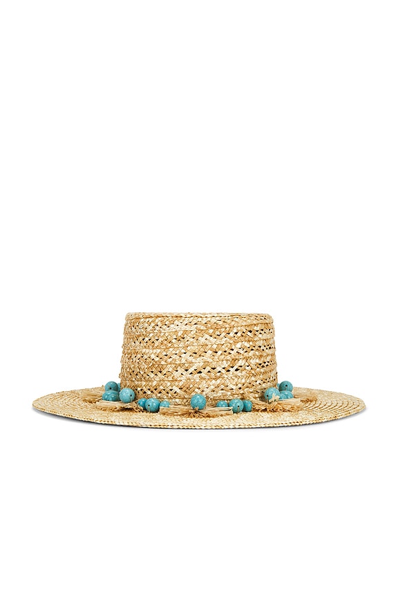 view 2 of 4 CHAPEAU DE PAILLE POMS in Natural