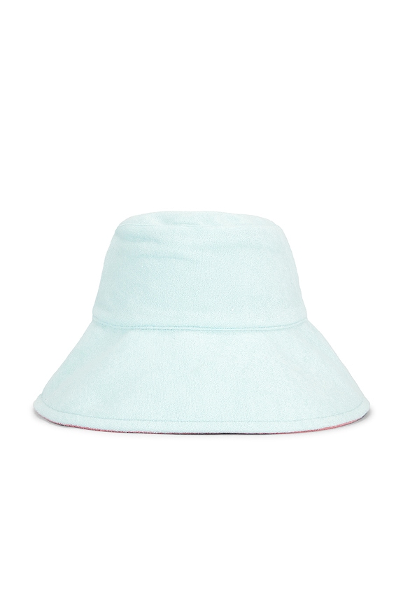 view 2 of 6 Reversible Terry Long Brim Bucket Hat in Coral Sea