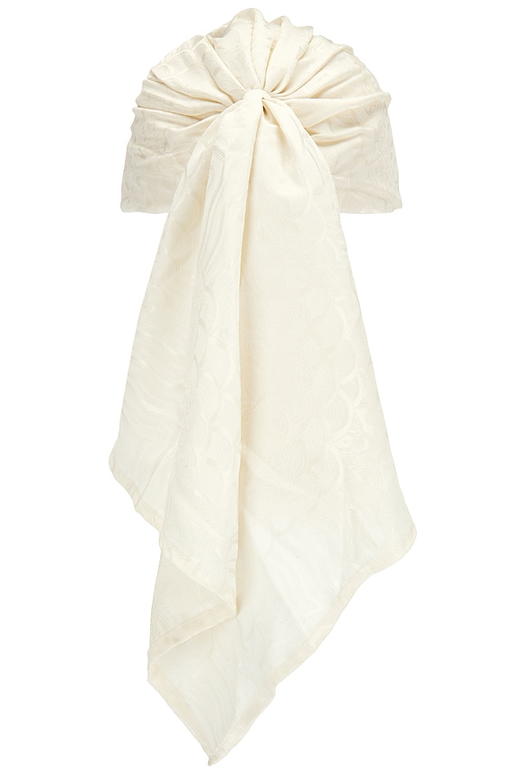 view 2 of 3 Sophia Eyelet Scarf Cap in Ivory