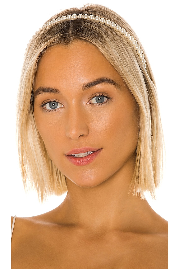 view 1 of 3 Pearl Strand Headband in Ivory