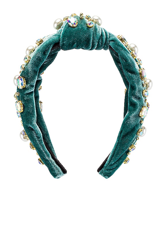 view 2 of 3 Oversized Pearl & Crystal Headband in Azure