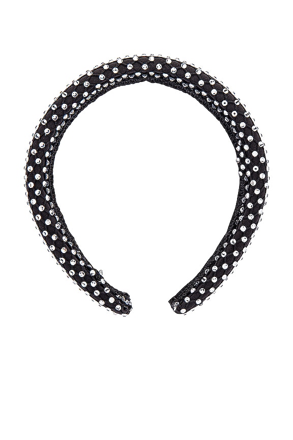 view 2 of 3 Crystal Dot Alice Headband in Jet