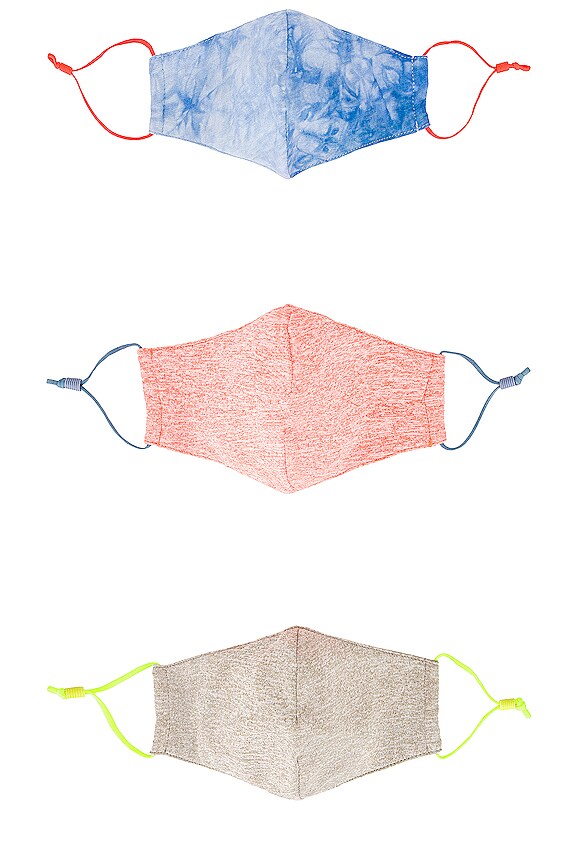 view 2 of 3 Set of 3 Face Masks in Contrast