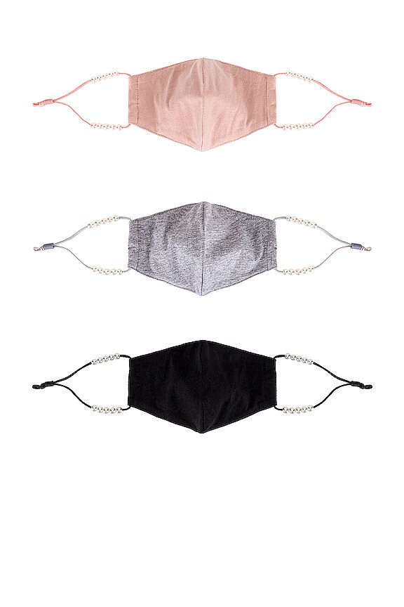 view 2 of 3 Set Of 3 Face Masks in Classic Pearl