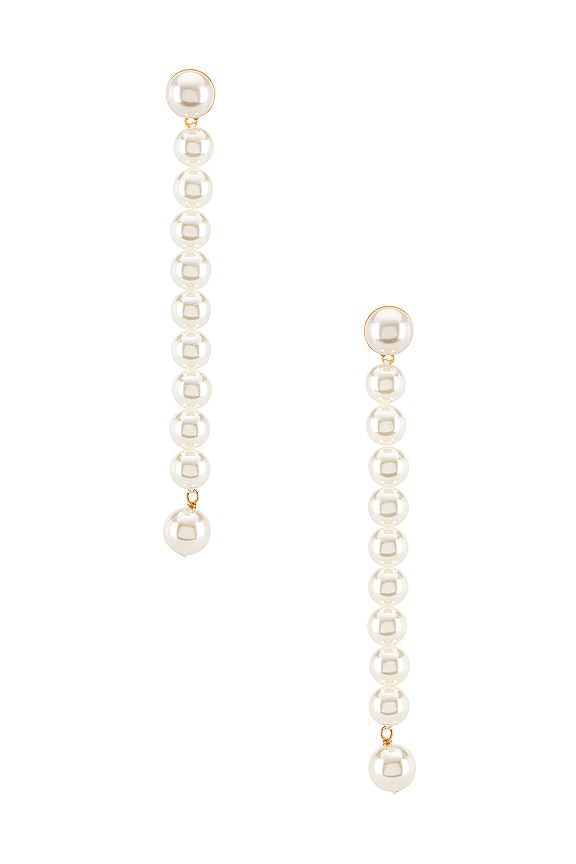 view 1 of 2 Caterpillar Earrings in Pearl