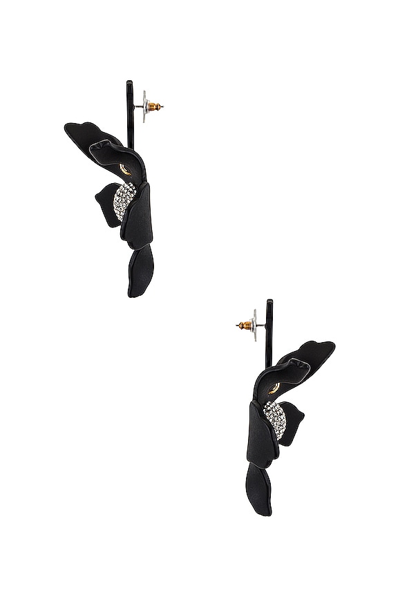 view 2 of 3 PENDIENTES CRYSTAL LILY in Jet