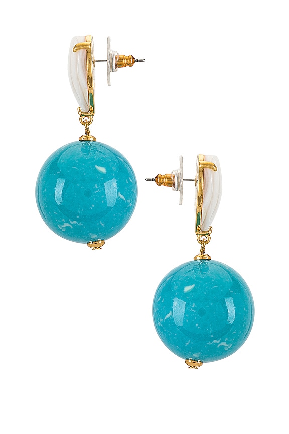 view 2 of 3 Halfcourt Heart Earrings in Turquoise