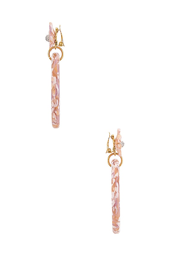 view 2 of 2 BOUCLES D'OREILLES CRÉOLE FLOWER in Blush
