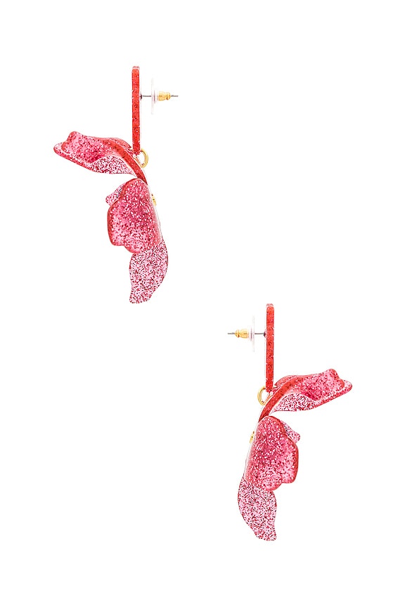 view 2 of 2 PENDIENTES CRYSTAL LILY in Diva Pink
