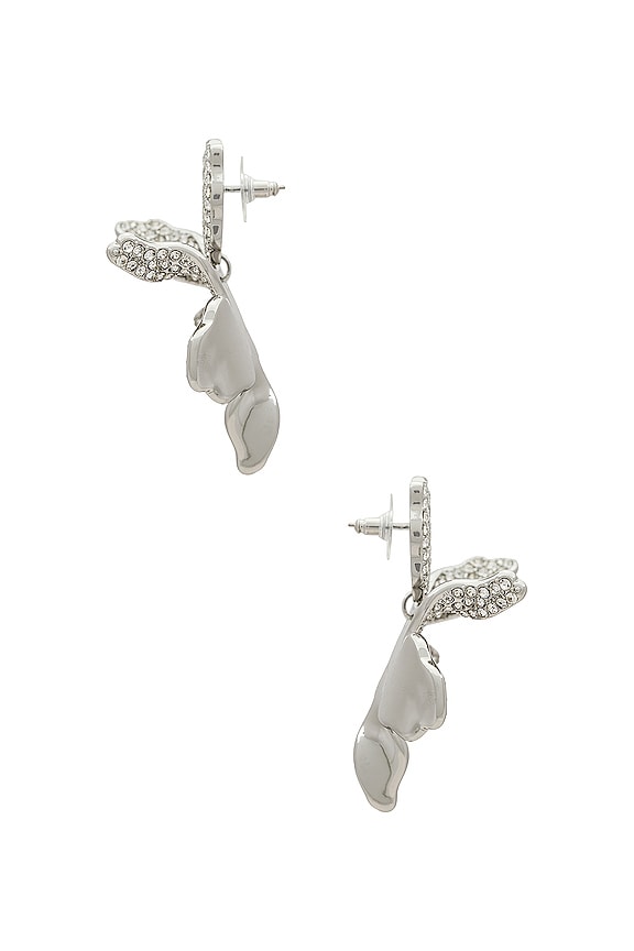 view 2 of 2 PENDIENTES PEQUEÑOS DE CRISTAL PAPER LILY in Crystal