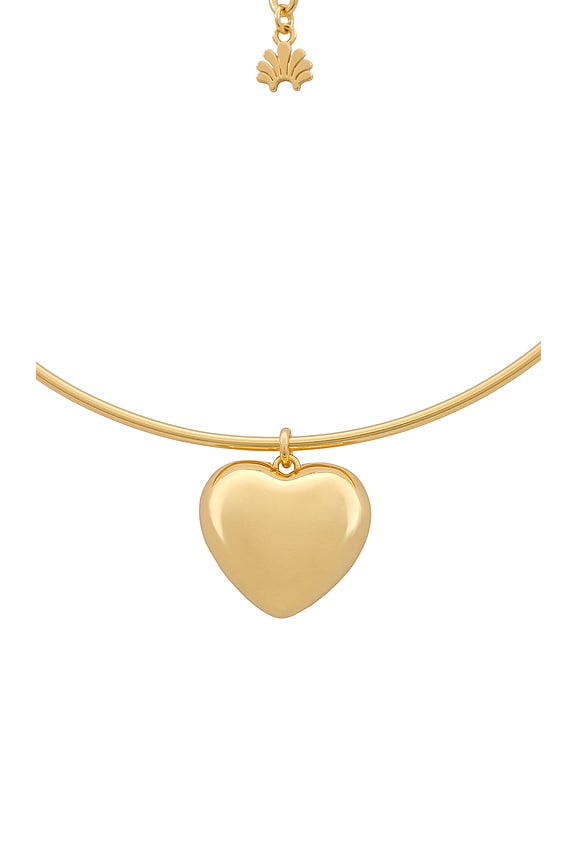 view 2 of 2 Heart Choker Necklace in Gold
