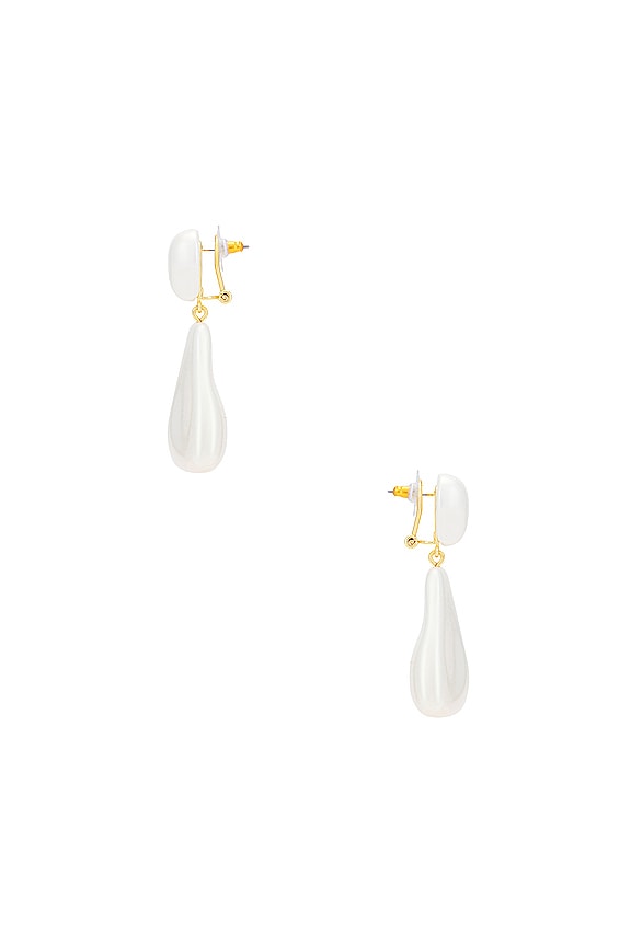 view 2 of 2 WILMA PEARL DROP 귀걸이 in Holographic Pearl