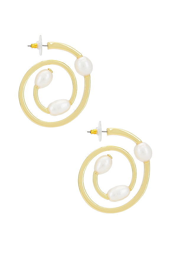 view 2 of 2 PENDIENTES SPIN SKATER in Pearl