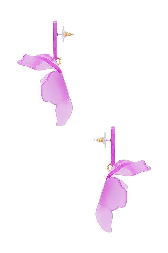 view 2 of 2 PENDIENTES CRYSTAL LILY in Ultraviolet