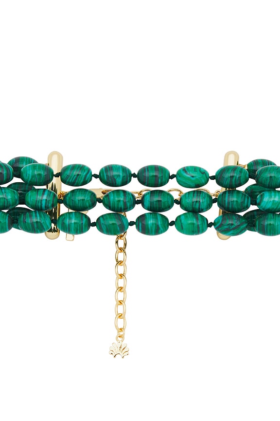 view 2 of 2 COLLIER RAS-DE-COU TRIPLE ROW DIANA in Malachite