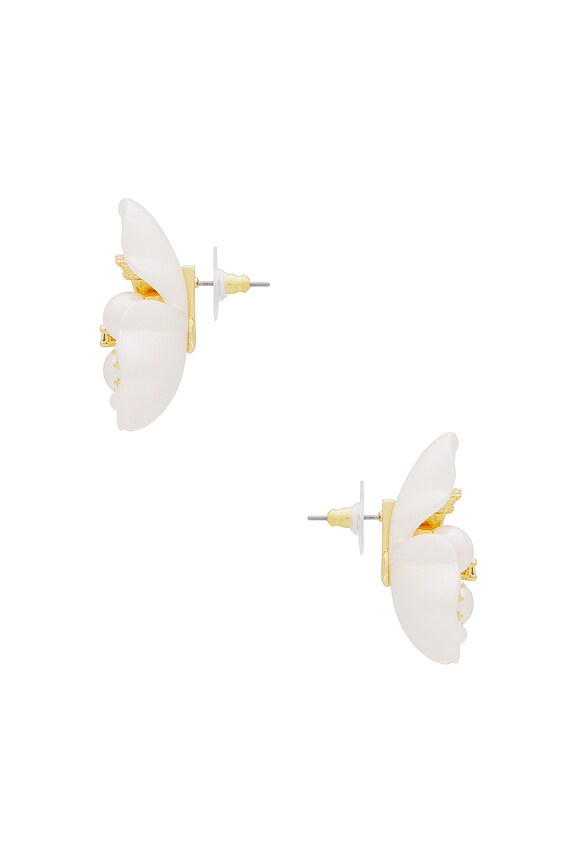 view 2 of 2 Blossom Button Earring in Pearl