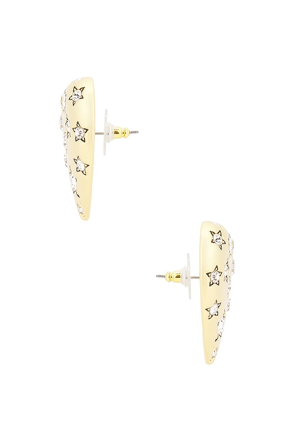 view 2 of 2 BOUCLES D'OREILLES CELESTIAL HEART BUTTON in Gold