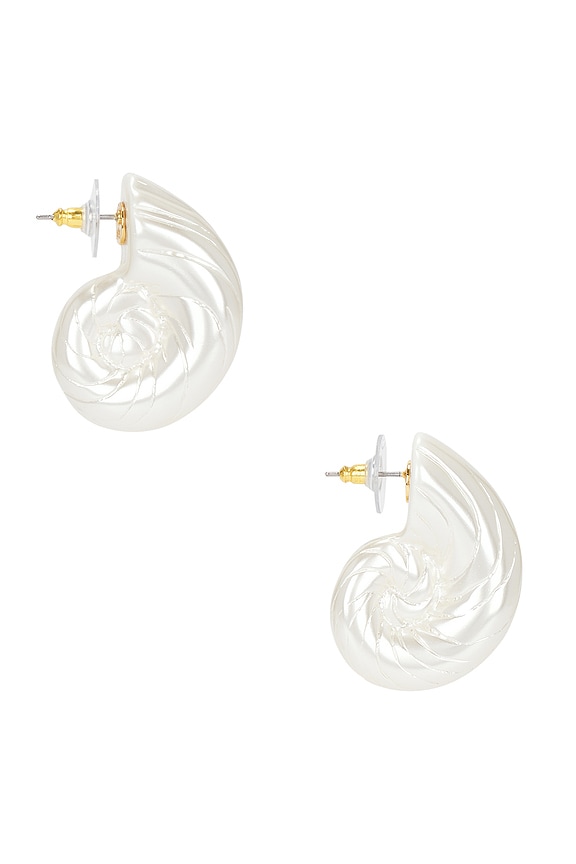 view 2 of 3 Nautilus Earring in Pearl