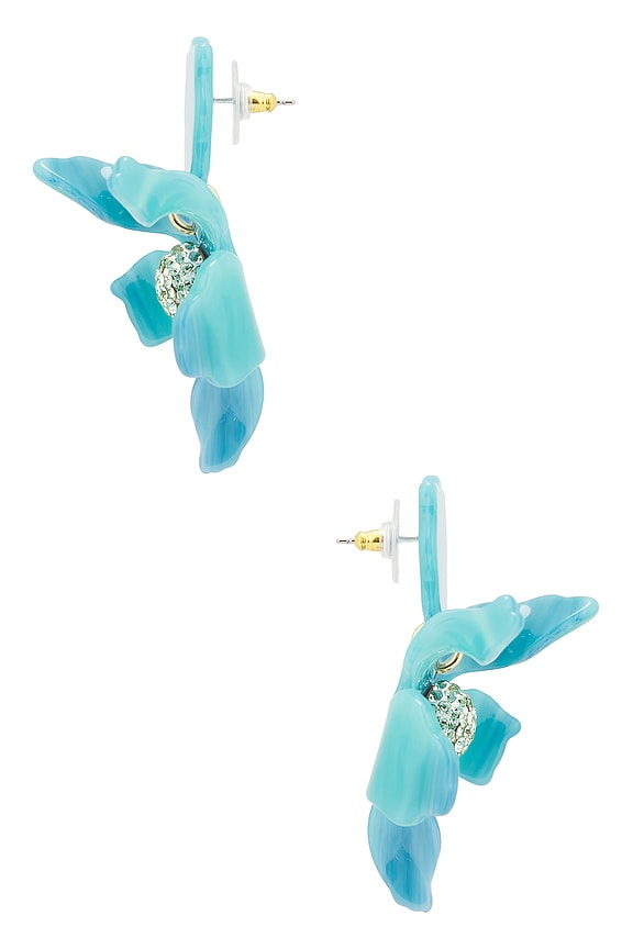 view 2 of 2 PENDIENTE SMALL CRYSTAL LILY in Azure