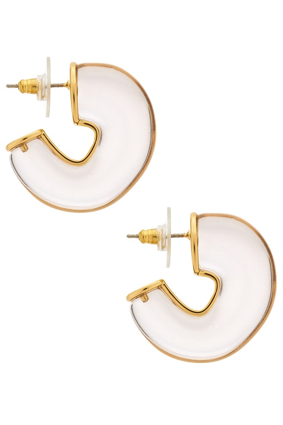 view 2 of 3 Birthstone Chunky Hoop Earring in June Alexandrite