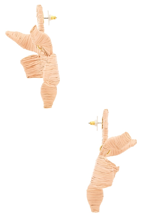 view 2 of 2 Raffia Paper Lily Earring in Natural