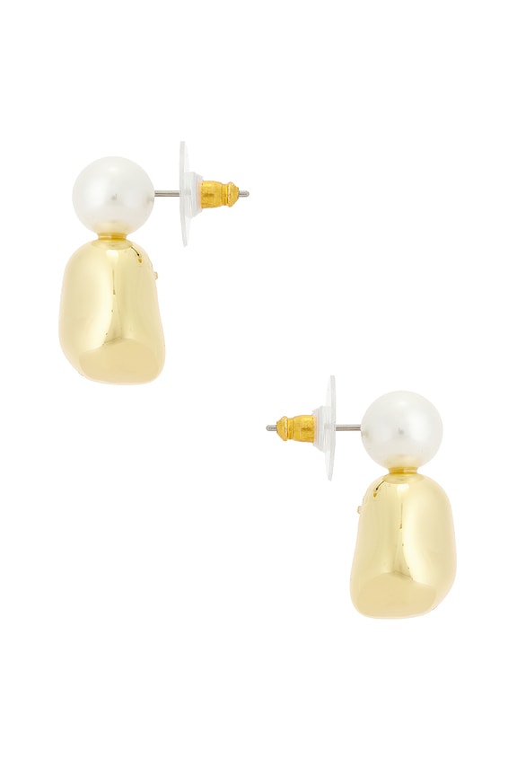 view 2 of 2 PEBBLE 스터드 귀걸이 in Gold