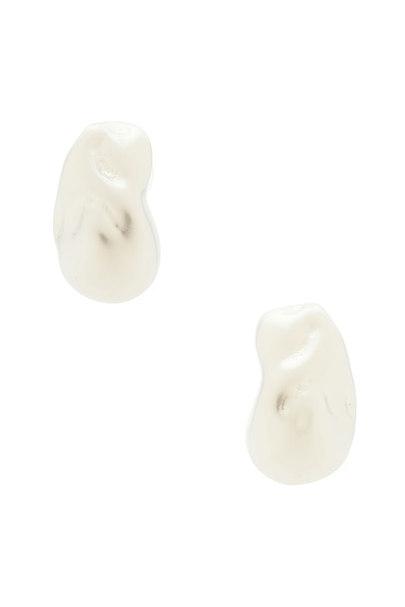 view 1 of 2 Worth Ave Button Earrings in Pearl