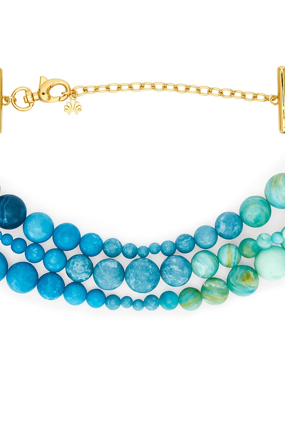 view 2 of 3 Riviera Diana Triple Row Necklace in Seafoam Spray