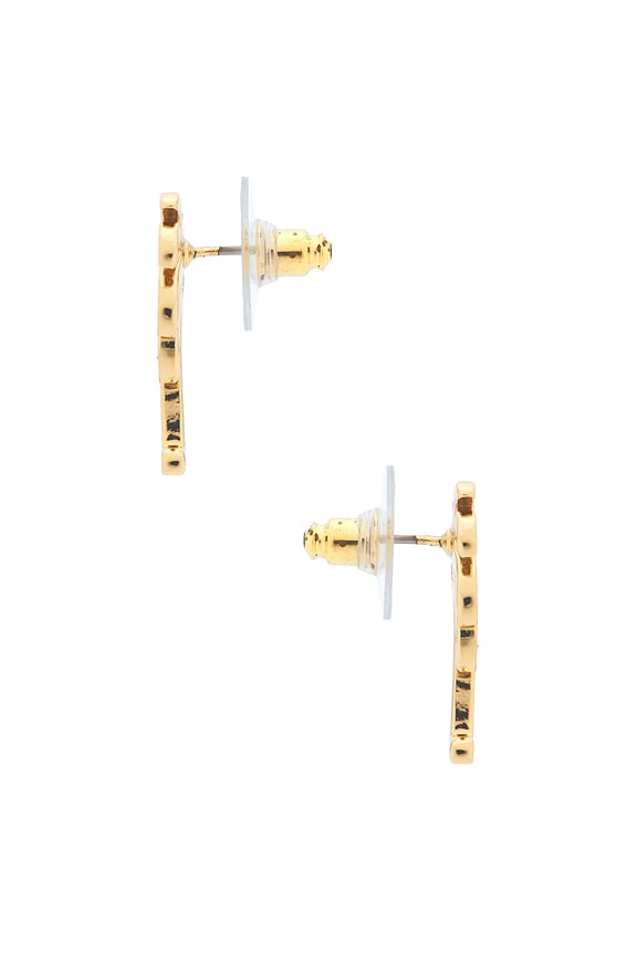 view 2 of 2 PENDIENTES DE TACHUELA PALM TREE in Gold