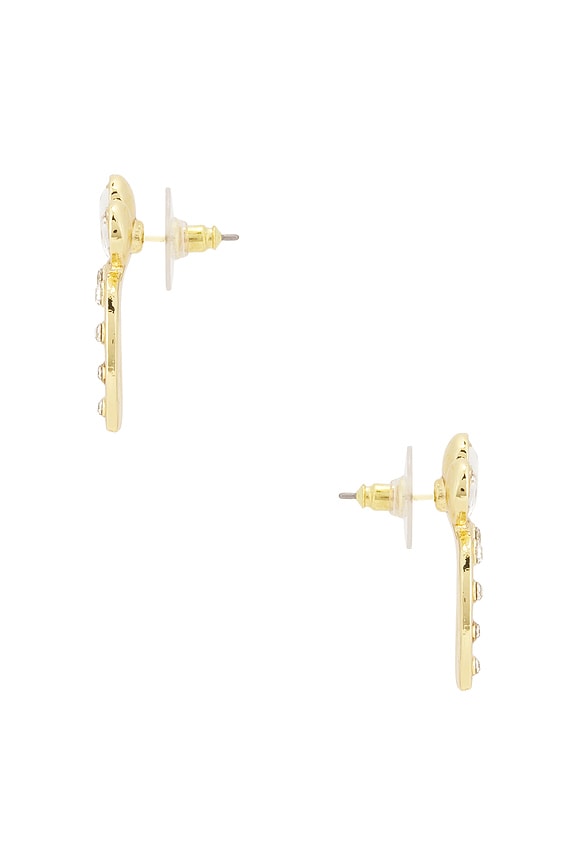 view 2 of 2 Horseshoe Stud Earrings in Crystal