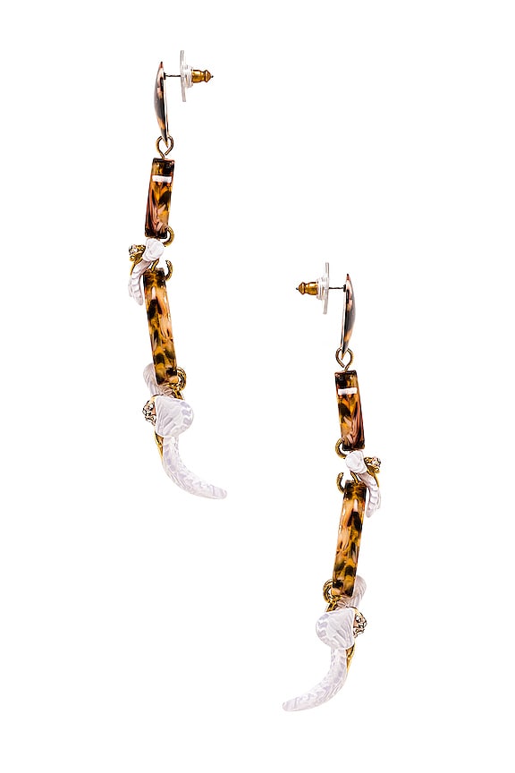 view 2 of 2 BOUCLES D'OREILLES TRUMPET LILY in White Sand