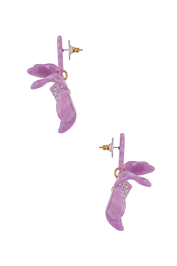 view 2 of 3 SMALL CRYSTAL LILY イヤリング in Lilac