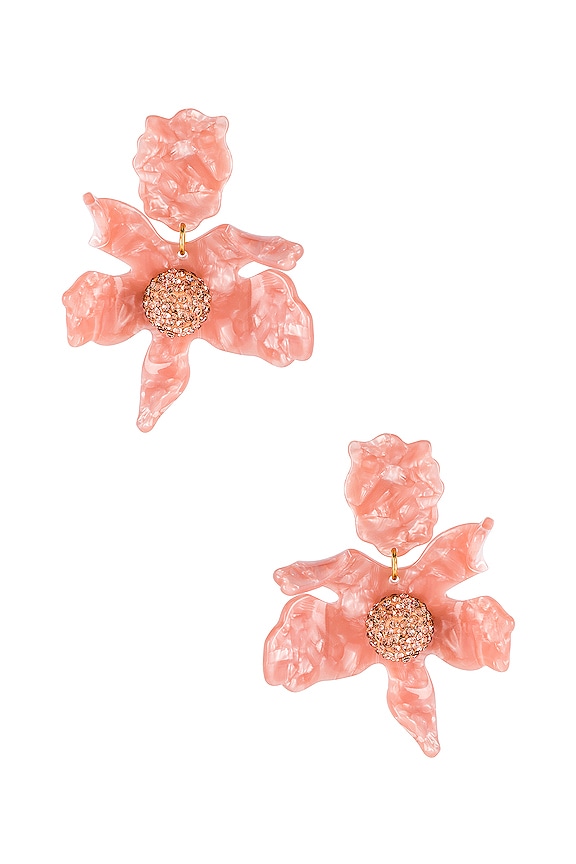 view 1 of 3 PENDIENTES DE FLORES LILY in Peach