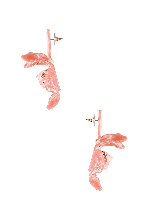 view 2 of 3 PENDIENTES DE FLORES LILY in Peach