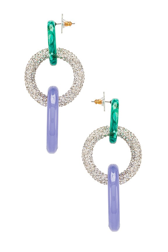 view 2 of 2 PENDIENTES LOOP in Periwinkle