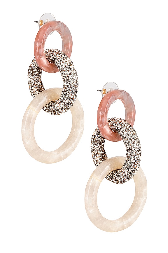 view 1 of 3 PENDIENTES LARGOS ENCHANTED in Blush Sand