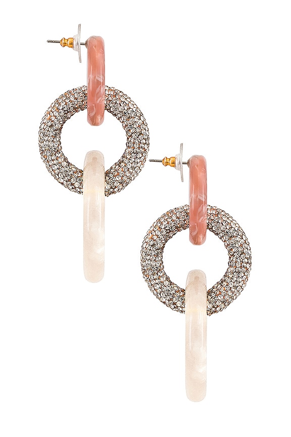 view 2 of 3 PENDIENTES LARGOS ENCHANTED in Blush Sand