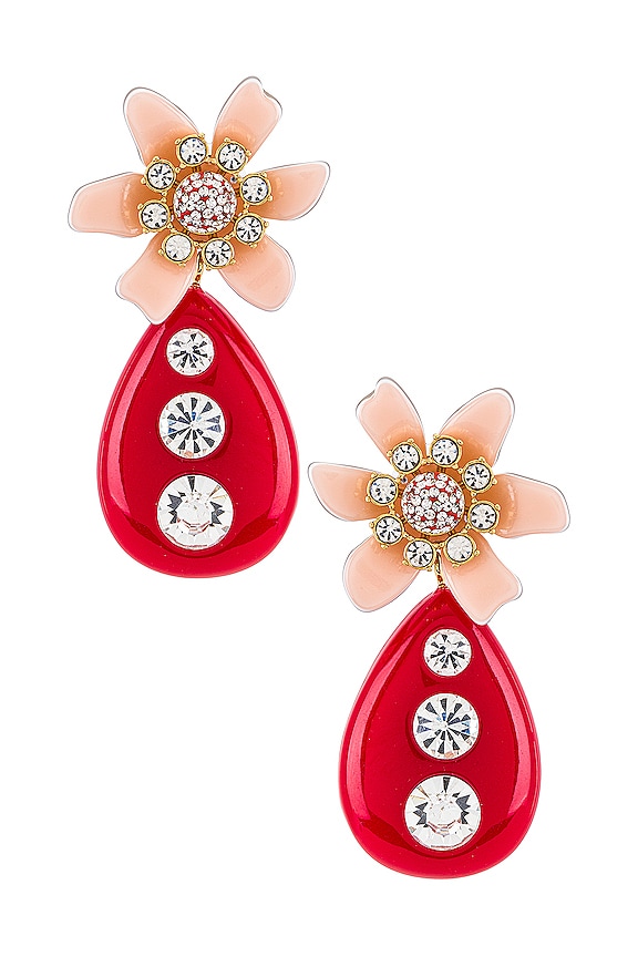 view 1 of 3 Flower Bulb Earrings in Peach