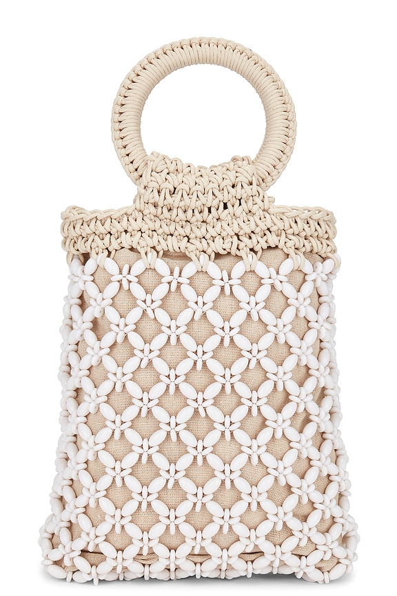 view 2 of 4 Beaded Crochet Mini Tote in Beachcomber