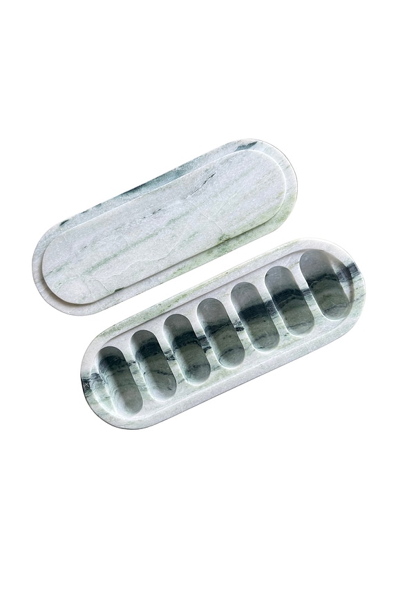 view 1 of 4 X Revolve Green Jade Marble Pill Box in 
