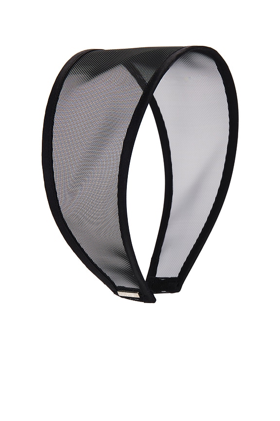 view 2 of 5 Giselle Wide Sheer Headband in Black