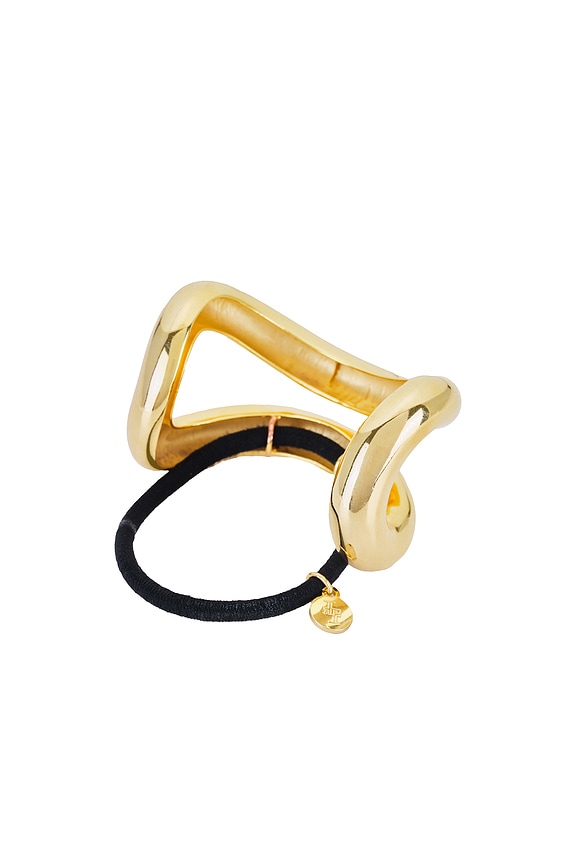 view 2 of 3 Glossy Void Arched Pony Cuff in Gold