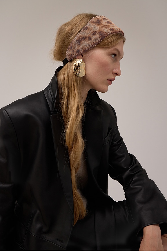 view 2 of 2 Erin Whipstitch Headwrap in Leopard