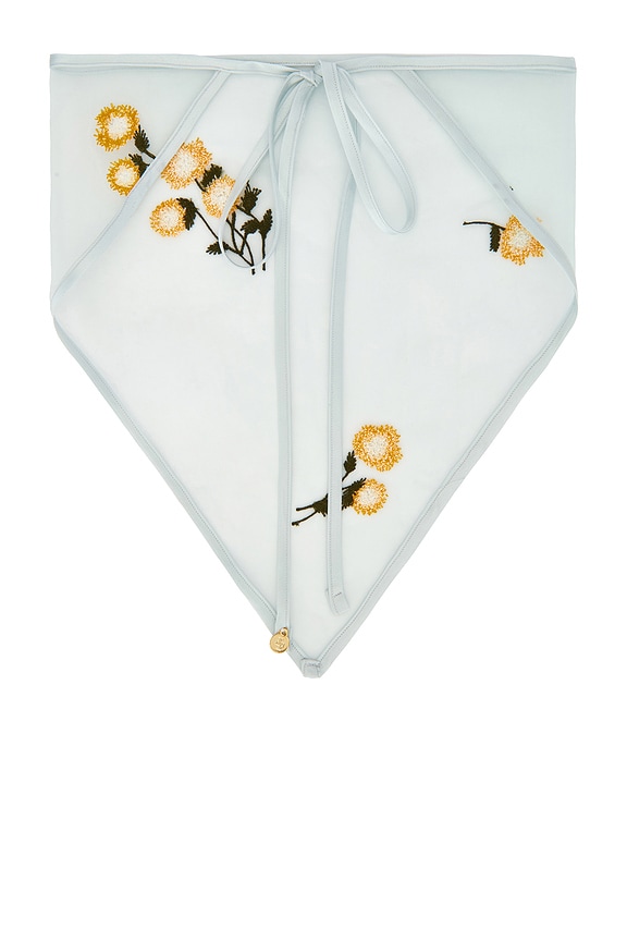 view 2 of 2 Isla Embroidered Bandana in Sky Blue