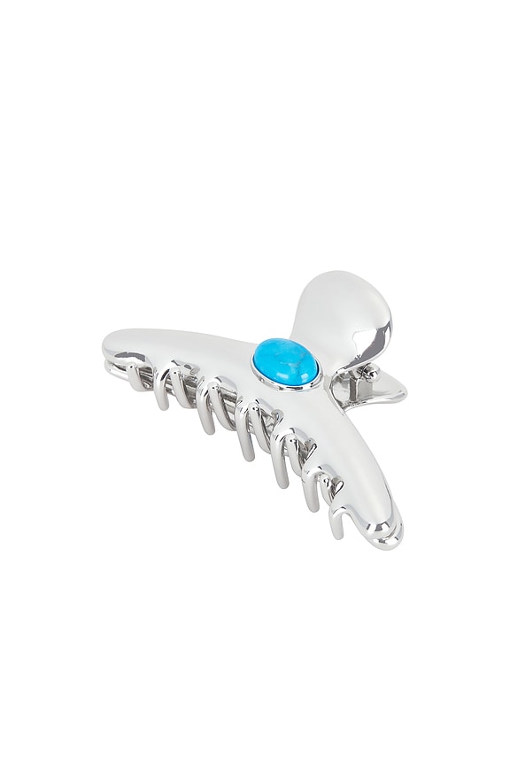 view 1 of 3 Frankie Stone Claw Clip in Turquoise